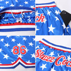 Custom Royal Red-White 3D Pattern Design American Flag Authentic Basketball Shorts photo 3