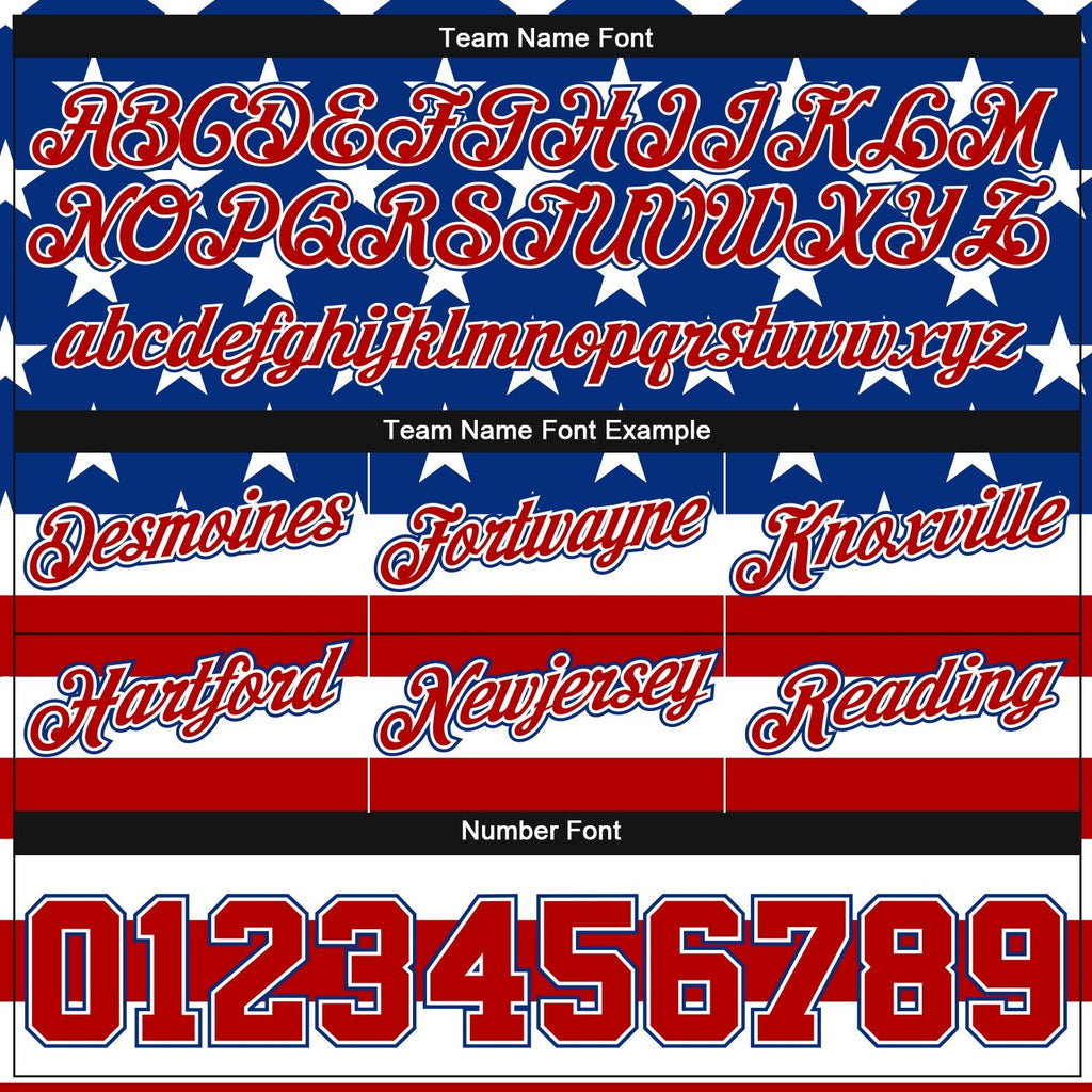 Custom Royal Royal-Red 3D Pattern Design American Flag Authentic Basketball Shorts photo 2
