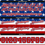 Custom Royal Royal-Red 3D Pattern Design American Flag Authentic Basketball Shorts photo 2