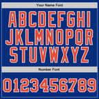 Custom Royal Orange-White Authentic Throwback Basketball Jersey photo 3
