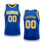 Custom Royal Gold-White Authentic Throwback Basketball Jersey