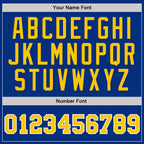 Custom Royal Gold-White Authentic Throwback Basketball Jersey photo 3
