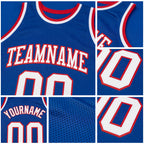 Custom Royal White-Red Authentic Throwback Basketball Jersey detail