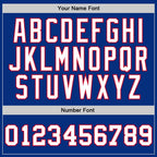 Custom Royal White-Red Authentic Throwback Basketball Jersey photo 2