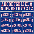 Custom Royal White-Red Authentic Throwback Basketball Jersey photo 3