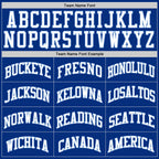 Custom Royal White-Light Blue Authentic Throwback Basketball Jersey photo 3