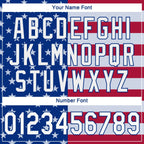 Custom Royal White-Red 3D American Flag Performance T-Shirt photo 3