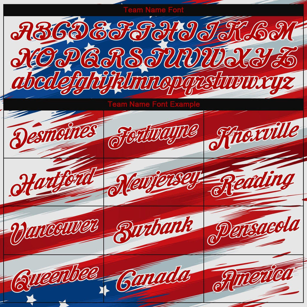 Custom Royal White-Red 3D American Flag Performance T-Shirt photo 2