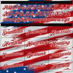 Custom Royal White-Red 3D American Flag Performance T-Shirt photo 2