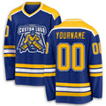 Custom Royal Gold-White Hockey Jersey