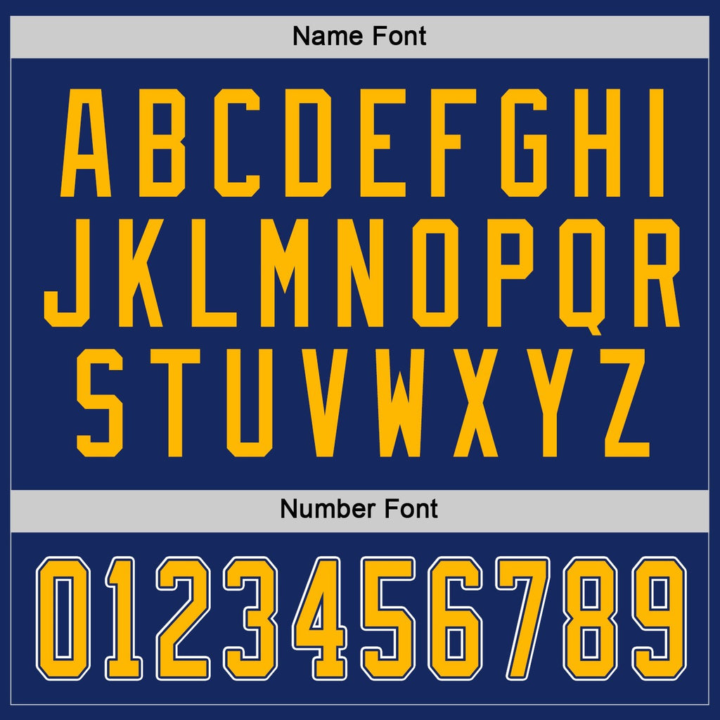 Custom Royal Gold-White Hockey Jersey photo 3