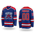 Custom Royal Red-White Hockey Jersey