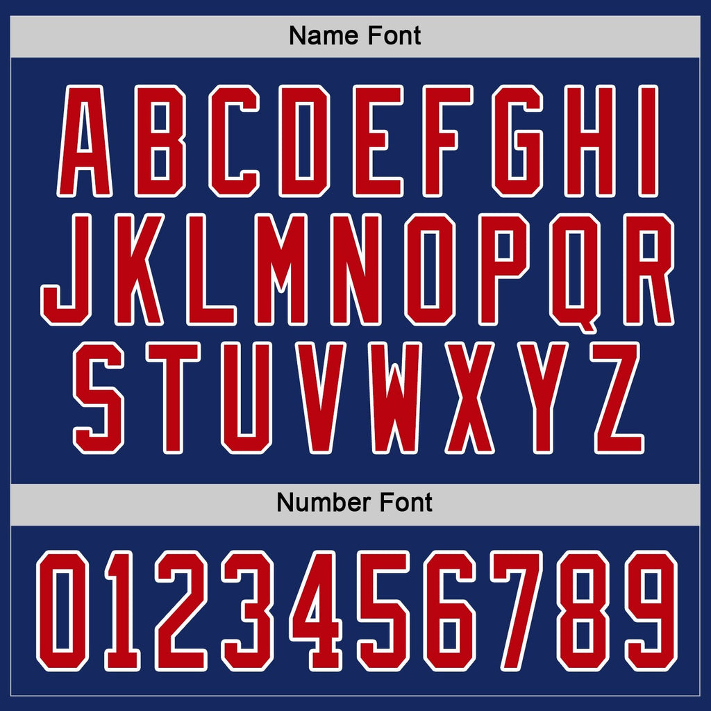 Custom Royal Red-White Hockey Jersey photo 3