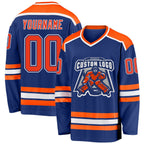 Custom Royal Orange-White Hockey Jersey photo 1