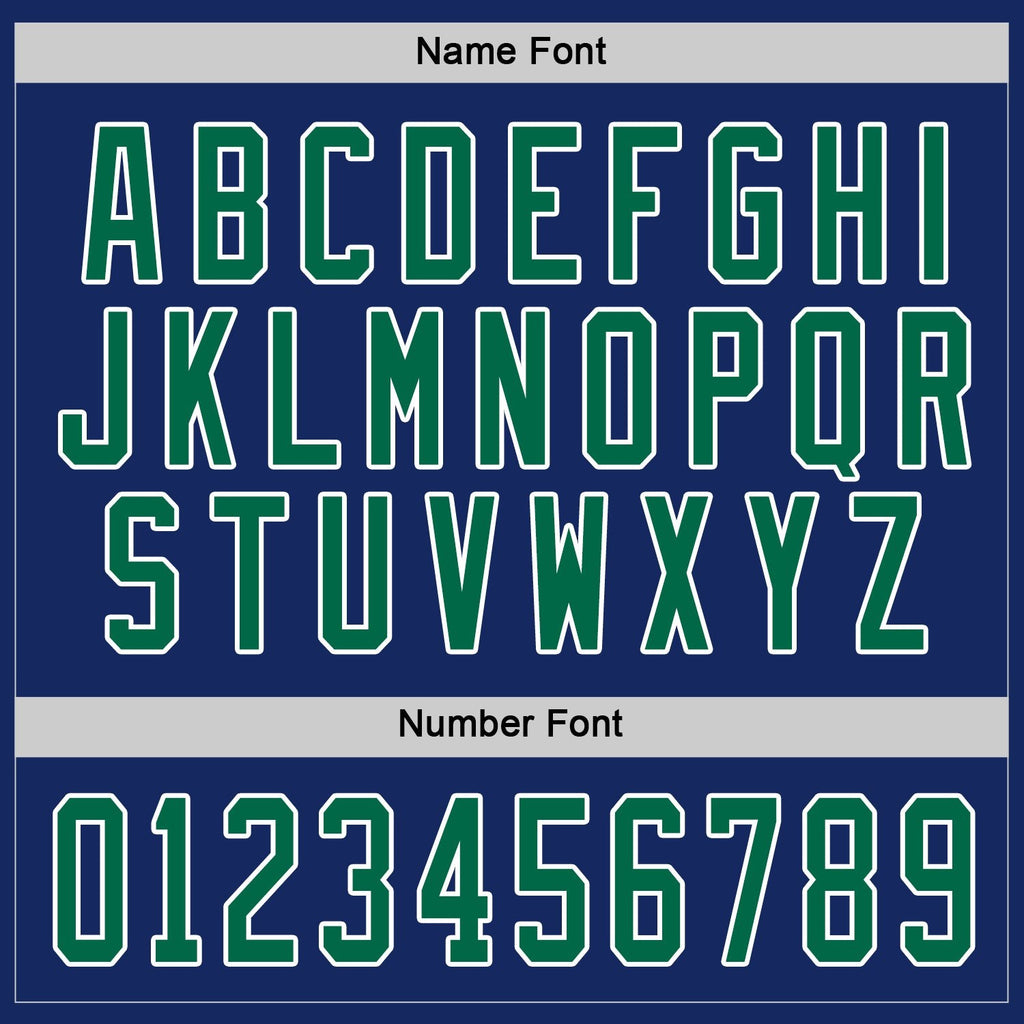 Custom Royal Kelly Green-White Hockey Jersey photo 3