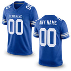 Custom Royal White Mesh Authentic Football Jersey