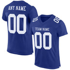 Custom Royal White Mesh Authentic Football Jersey photo 1
