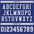 Custom Royal White Mesh Authentic Football Jersey photo 3