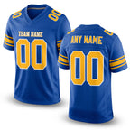Custom Royal Gold-White Mesh Authentic Football Jersey