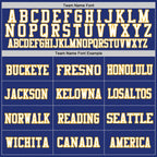 Custom Royal Gold-White Mesh Authentic Football Jersey photo 2