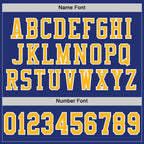 Custom Royal Gold-White Mesh Authentic Football Jersey photo 3