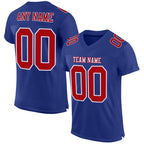 Custom Royal Red-White Mesh Authentic Football Jersey photo 1