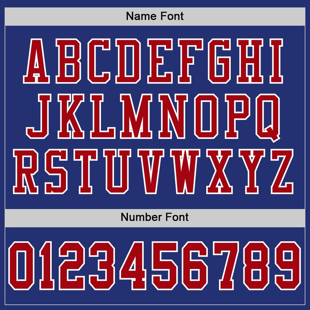 Custom Royal Red-White Mesh Authentic Football Jersey photo 3