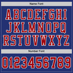 Custom Royal Red-White Mesh Authentic Football Jersey photo 3