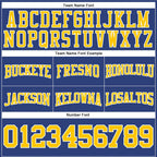 Custom Stitched Royal Gold-White Football Pullover Sweatshirt Hoodie photo 3