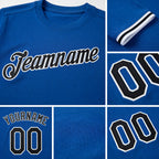 Custom Royal Black-White Performance T-Shirt detail