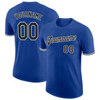 Custom Royal Black-White Performance T-Shirt photo 1