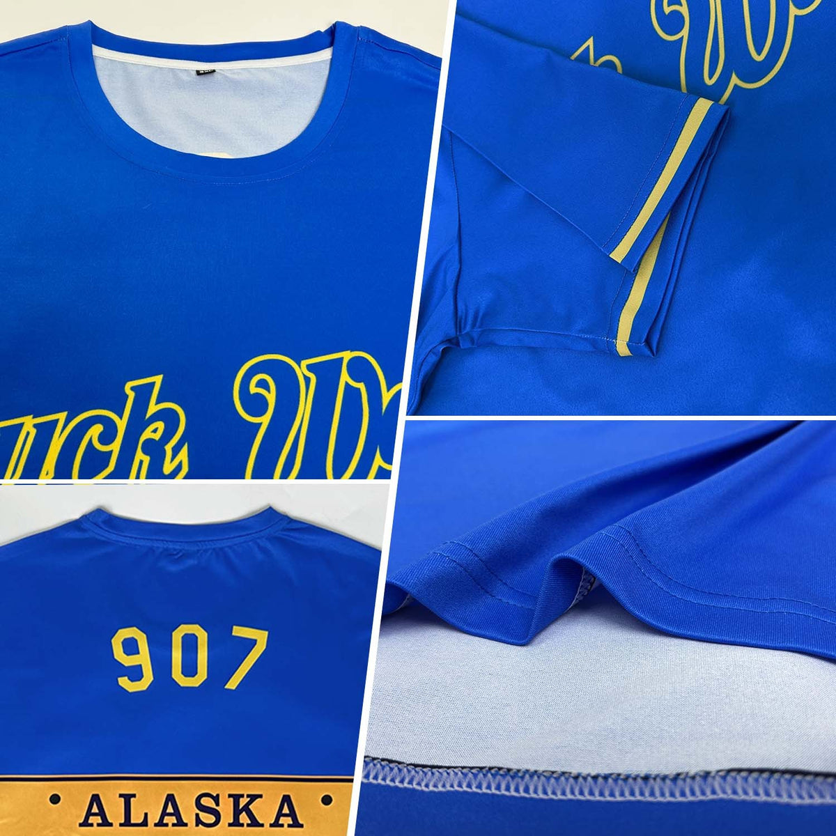 Custom Royal Royal-Gold Performance T-Shirt photo 2
