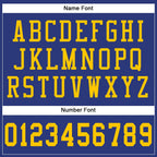 Custom Royal Gold Mesh Authentic Football Jersey photo 3
