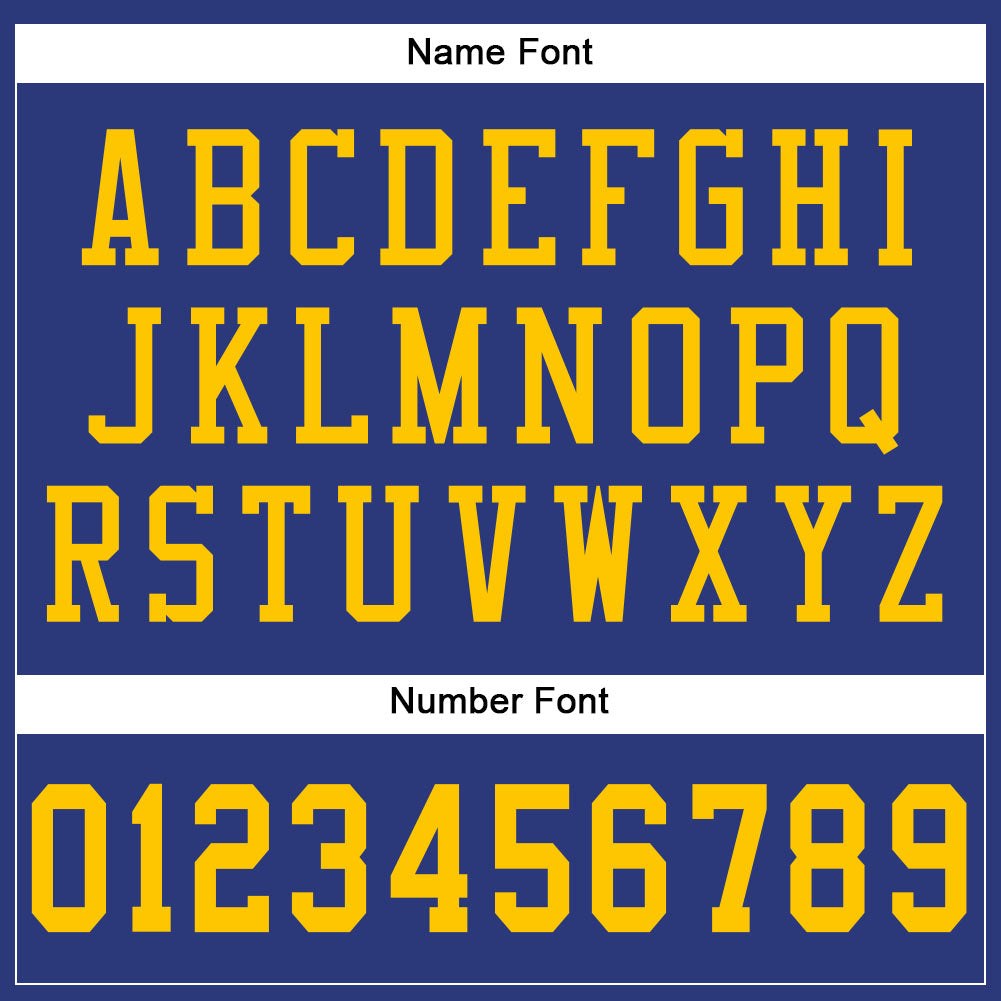 Custom Royal Gold Mesh Authentic Football Jersey photo 3