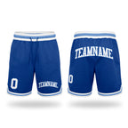 Custom Royal White-Light Blue Authentic Throwback Basketball Shorts