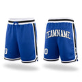 Custom Royal White-Black Authentic Throwback Basketball Shorts