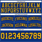 Custom Royal Gold-Black Authentic Throwback Basketball Shorts photo 2