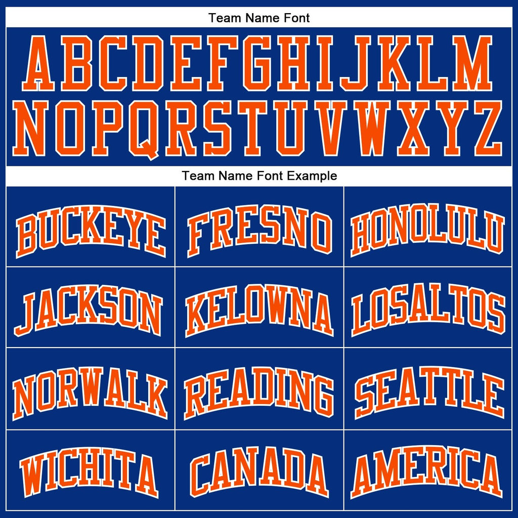 Custom Royal White Pinstripe Orange-White Authentic Basketball Jersey photo 2