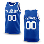 Custom Royal White Authentic Throwback Basketball Jersey