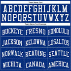 Custom Royal White Authentic Throwback Basketball Jersey photo 2