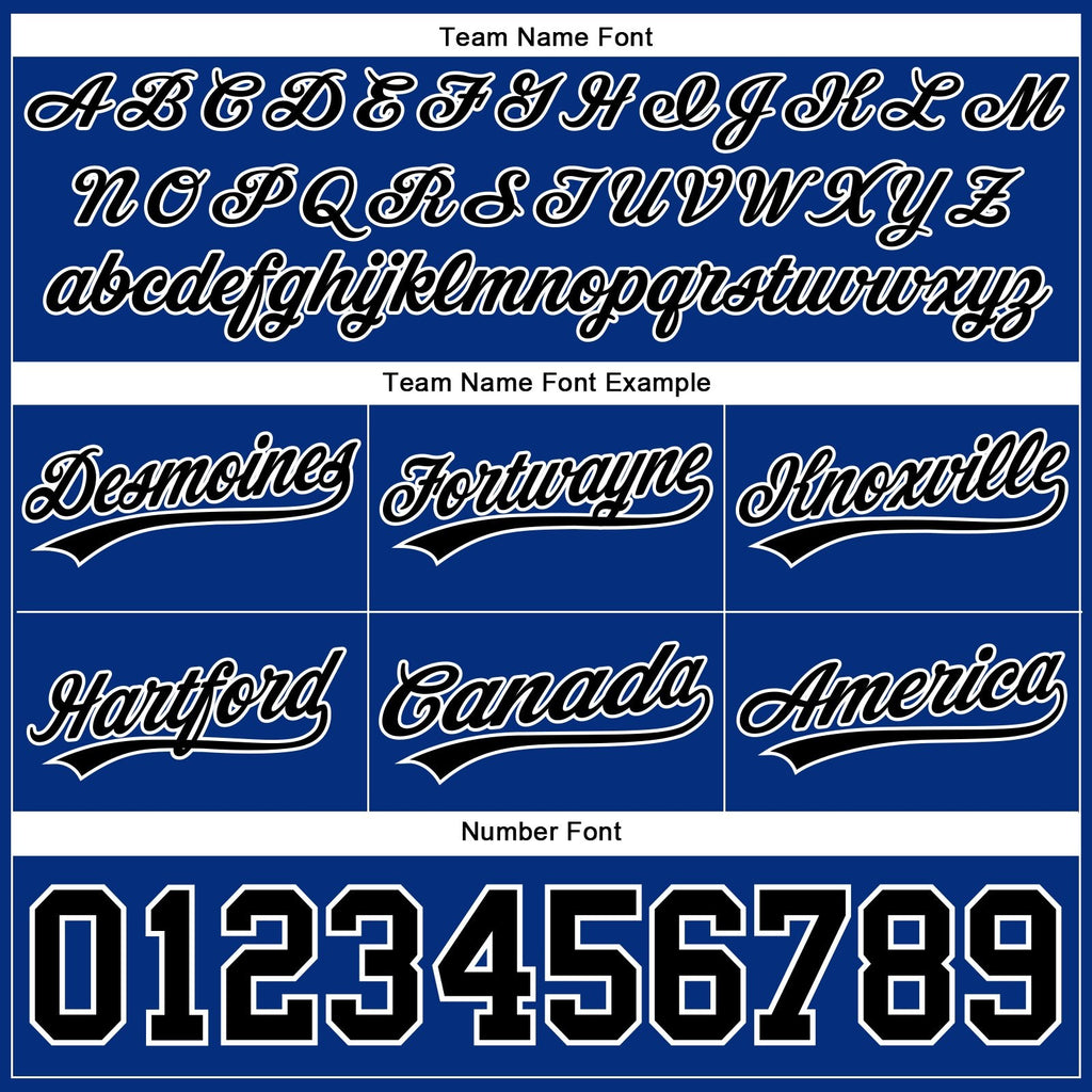 Custom Royal Black-White Authentic Throwback Basketball Shorts photo 2