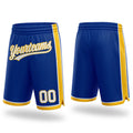 Custom Royal White-Yellow Authentic Basketball Shorts