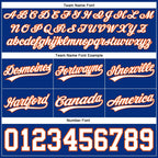 Custom Royal White-Orange Authentic Basketball Shorts photo 3