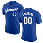 Custom Royal White-Gray Performance T-Shirt