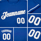 Custom Royal White-Gray Performance T-Shirt detail