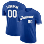 Custom Royal White-Gray Performance T-Shirt photo 1