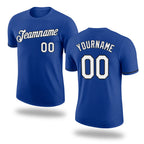 Custom Royal White-Black Performance T-Shirt