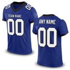 Custom Royal White-Balck Mesh Authentic Football Jersey