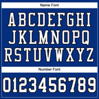 Custom Royal White-Balck Mesh Authentic Football Jersey photo 3
