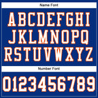 Custom Royal White-Orange Mesh Authentic Football Jersey photo 3